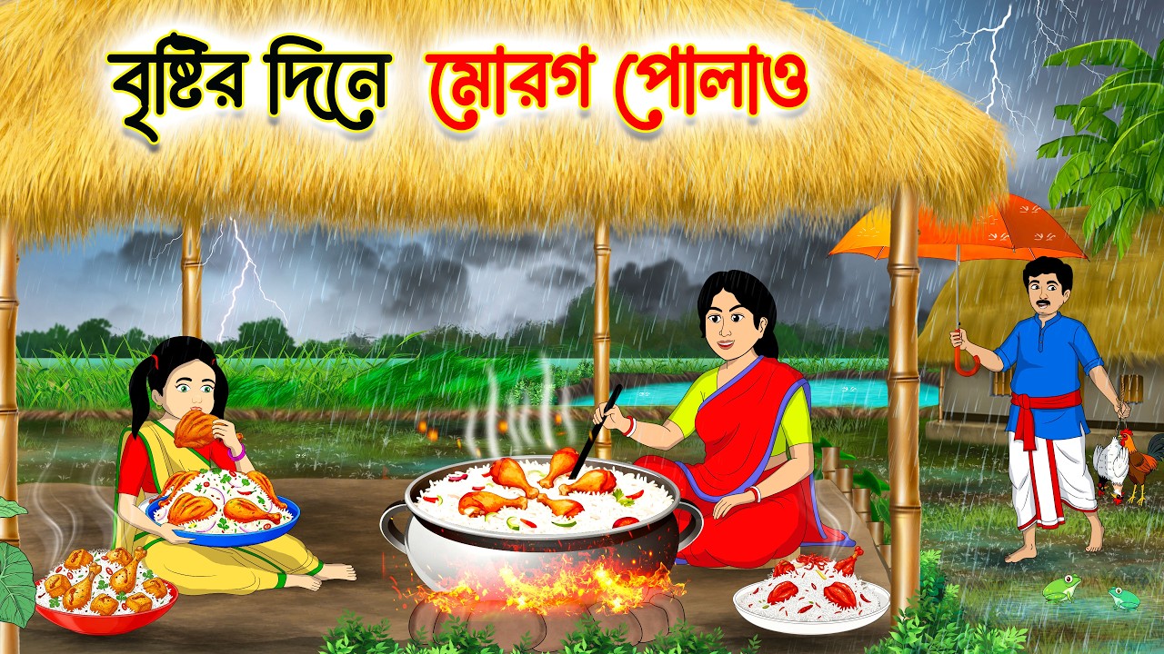 বৃষ্টির দিনে মোরগ পোলাও | Bengali Fairy Tales Cartoon | Rupkothar Notun Golpo | Thakumar Jhuli