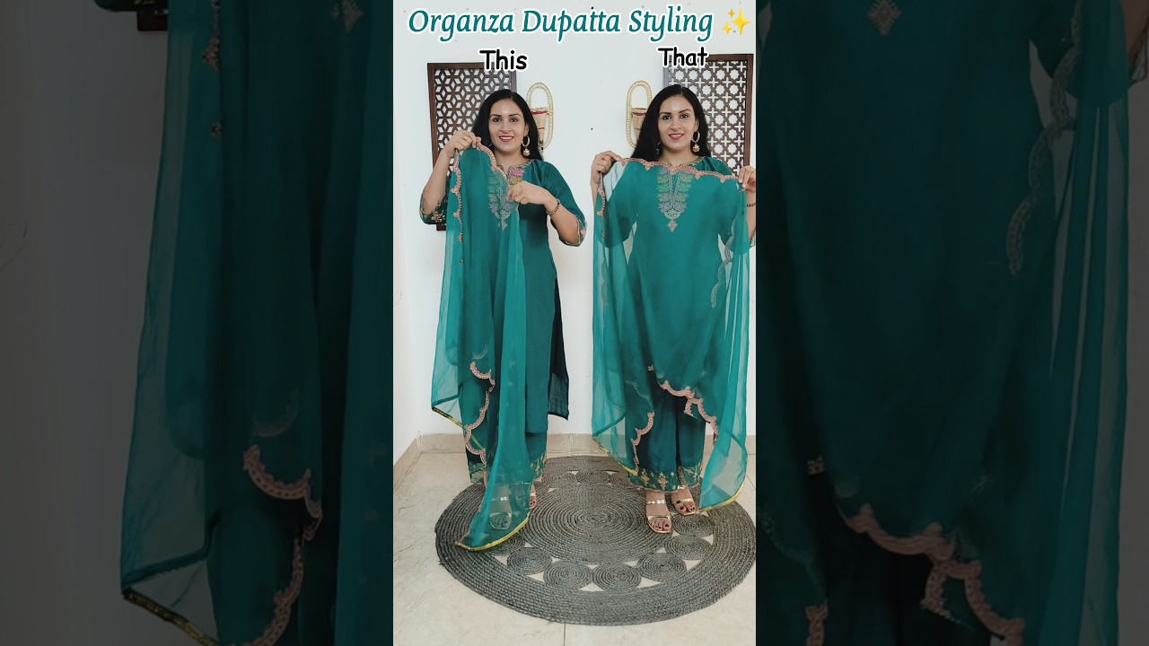 Organza Dupatta Styling 💫#dupattastyling #dupattastyle #styling #styleinspo #shorts #youtubeshorts
