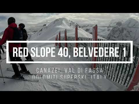 Skiing Belvedere 1 Slope in Canazei 🎿