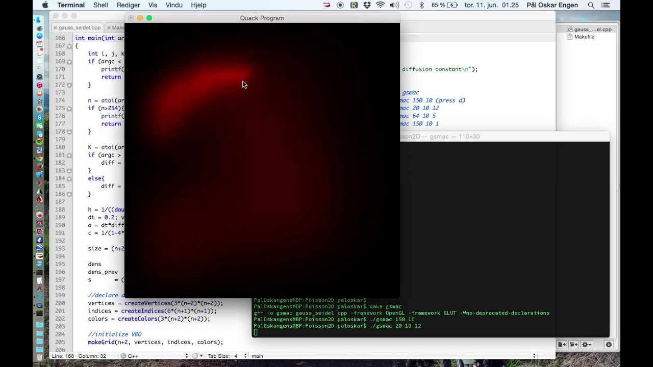 Real-Time Fluid Dynamics and Diffusion Solver Demonstration