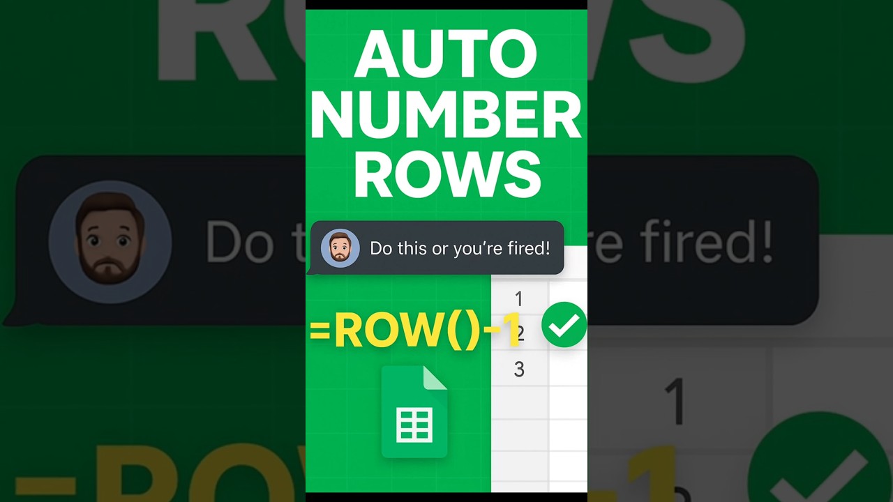 Auto Number Rows in Google Sheets with SEQUENCE