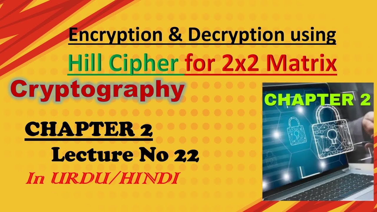 Mastering Hill Cipher: Encryption & Decryption with 2x2 Matrix 🔐 | Cryptography Chapter 2