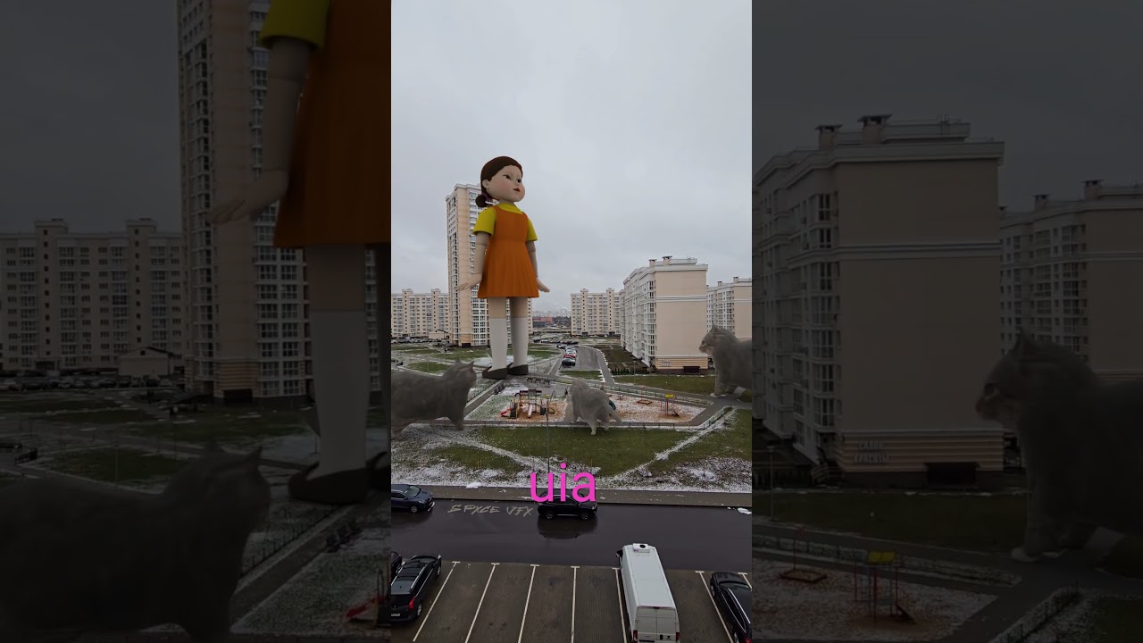 red u i a green u i a #cats #Netflix #squidgame