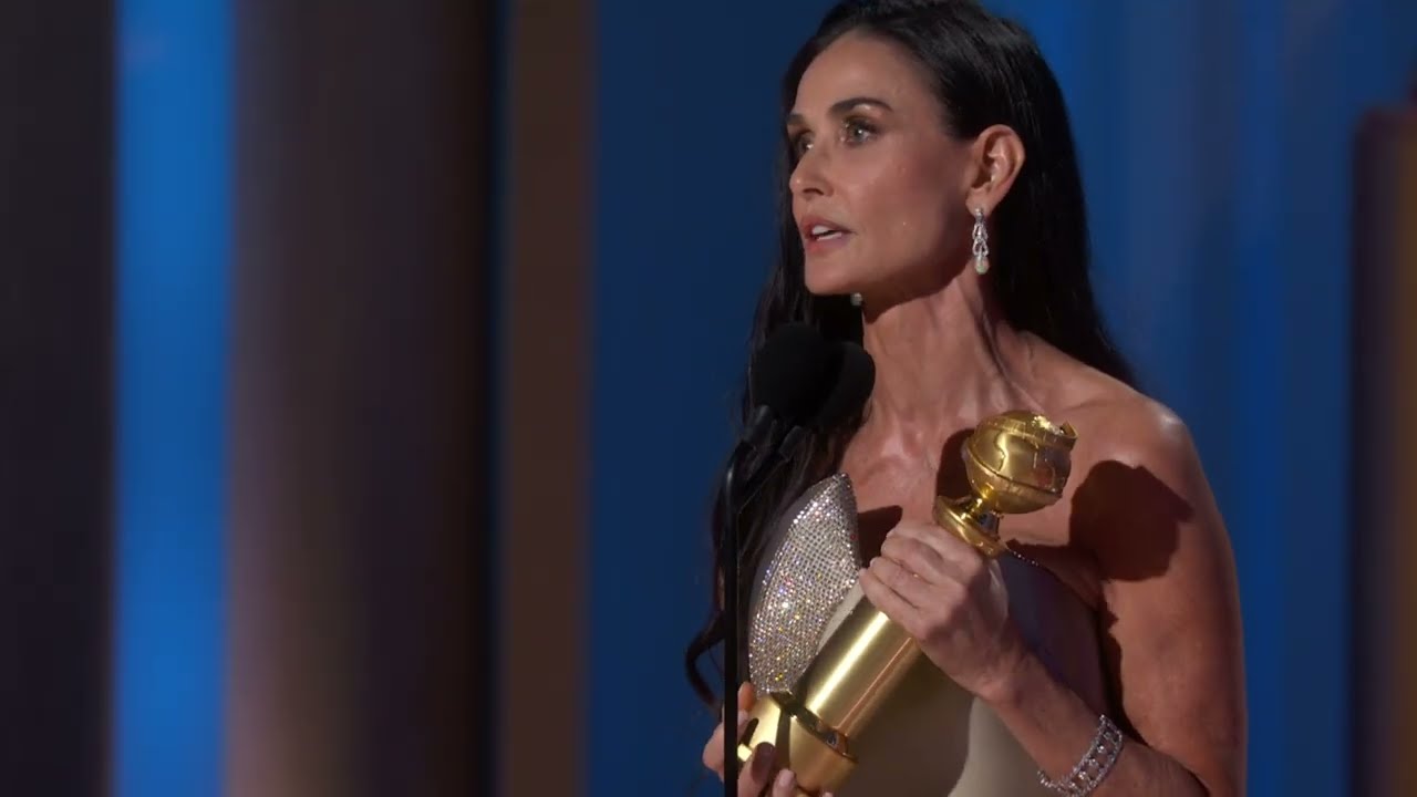 Demi Moore Wins Golden Globe for Best Actress in Musical/Comedy 🎬