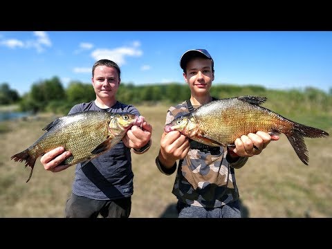 КРУПНЫЙ ЛЕЩ НА ФИДЕР! Рыболовные секреты от Влада | Поклевки крупным планом | Рыбалка с сыном