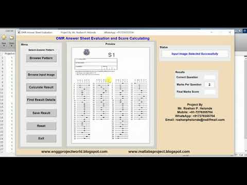 OMR Answer Sheet Evaluation Using Image Processing Matlab Source Code
