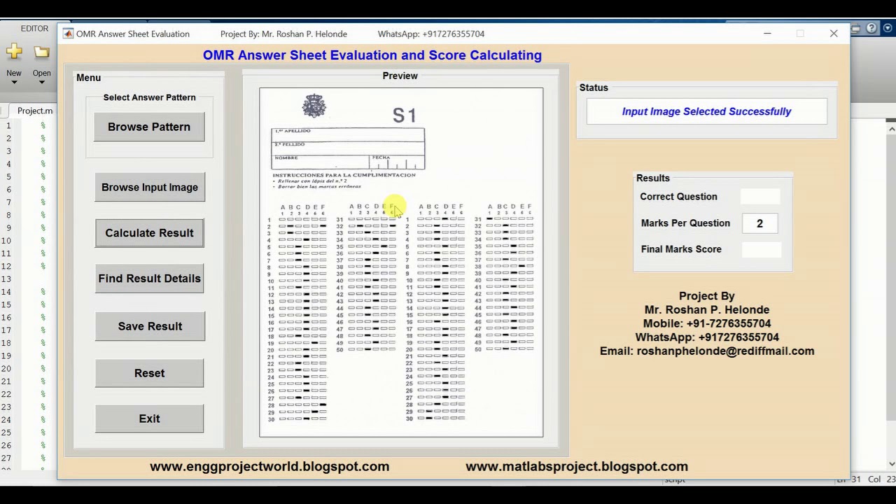 OMR Answer Sheet Evaluation Using Image Processing in MATLAB