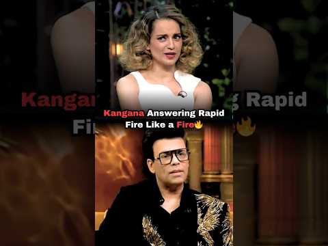 Kangana Turns Rapid Fire Into A Fire🔥Karan Johar #kanganaranaut #karanjohar #bollywood
