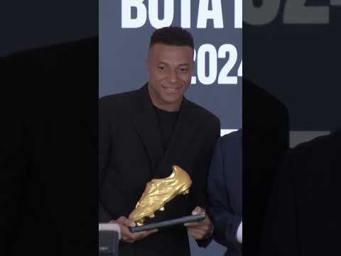 Mbappe gets his 2024/25 Golden Boot #mbappe #goldenboot #realmadrid