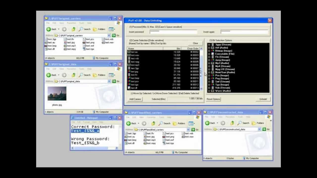 OpenPuff Steganography & Obfuscation Demo v2 🔒