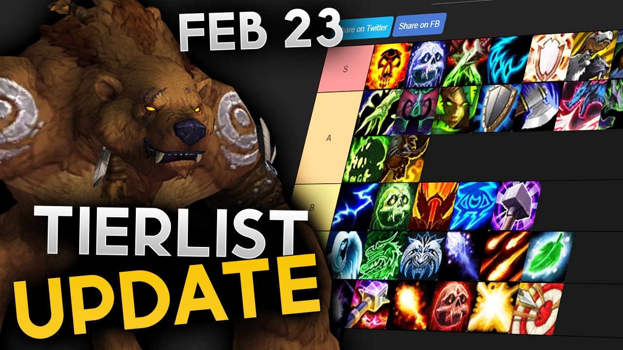 Guardian Druid Tierlist Update for Mythic+ 🌙 (Feb 23)