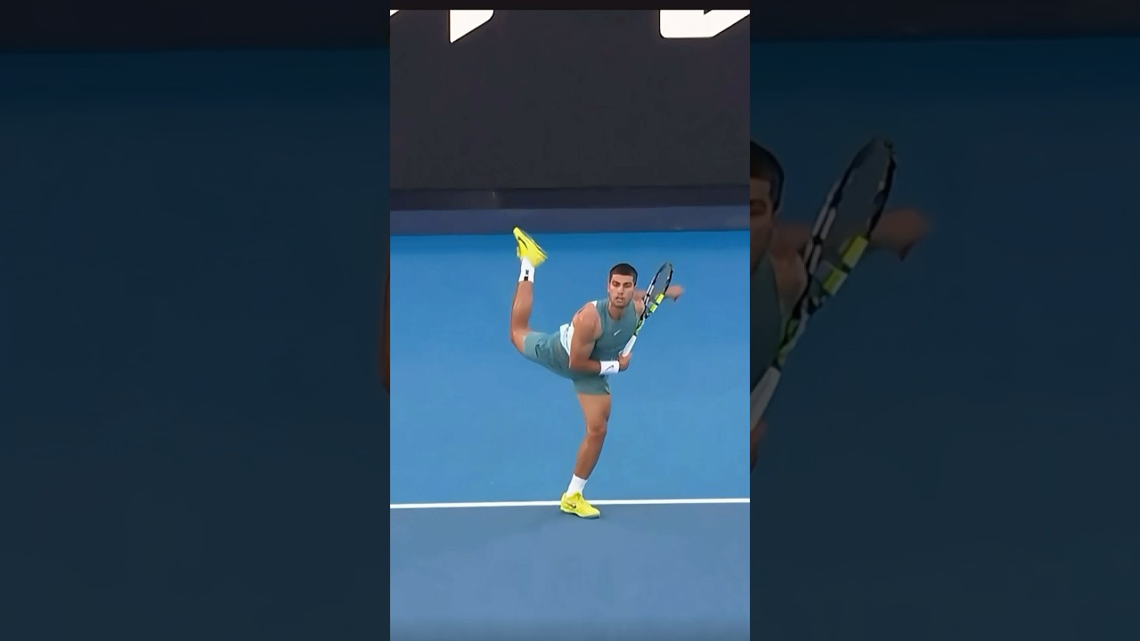 Do you like Alcaraz's new serve motion? #tennis #AO2025