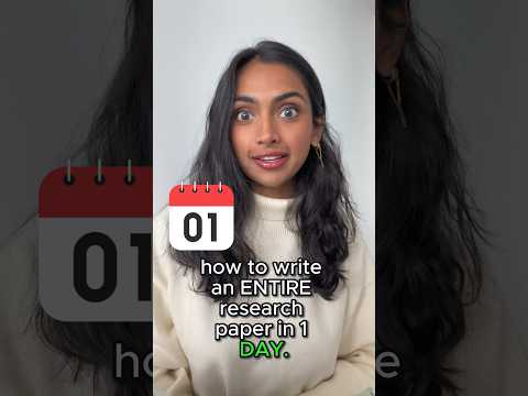 How to Write an Entire Research Paper in 1 DAY 🤯 #research #ai #gradschool #phd #writing #thesis