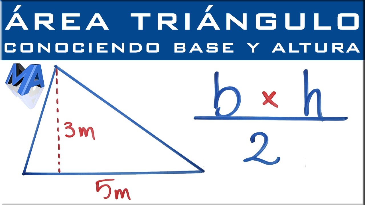 ¿Cómo calcular el área de un triángulo con base y altura? 📐