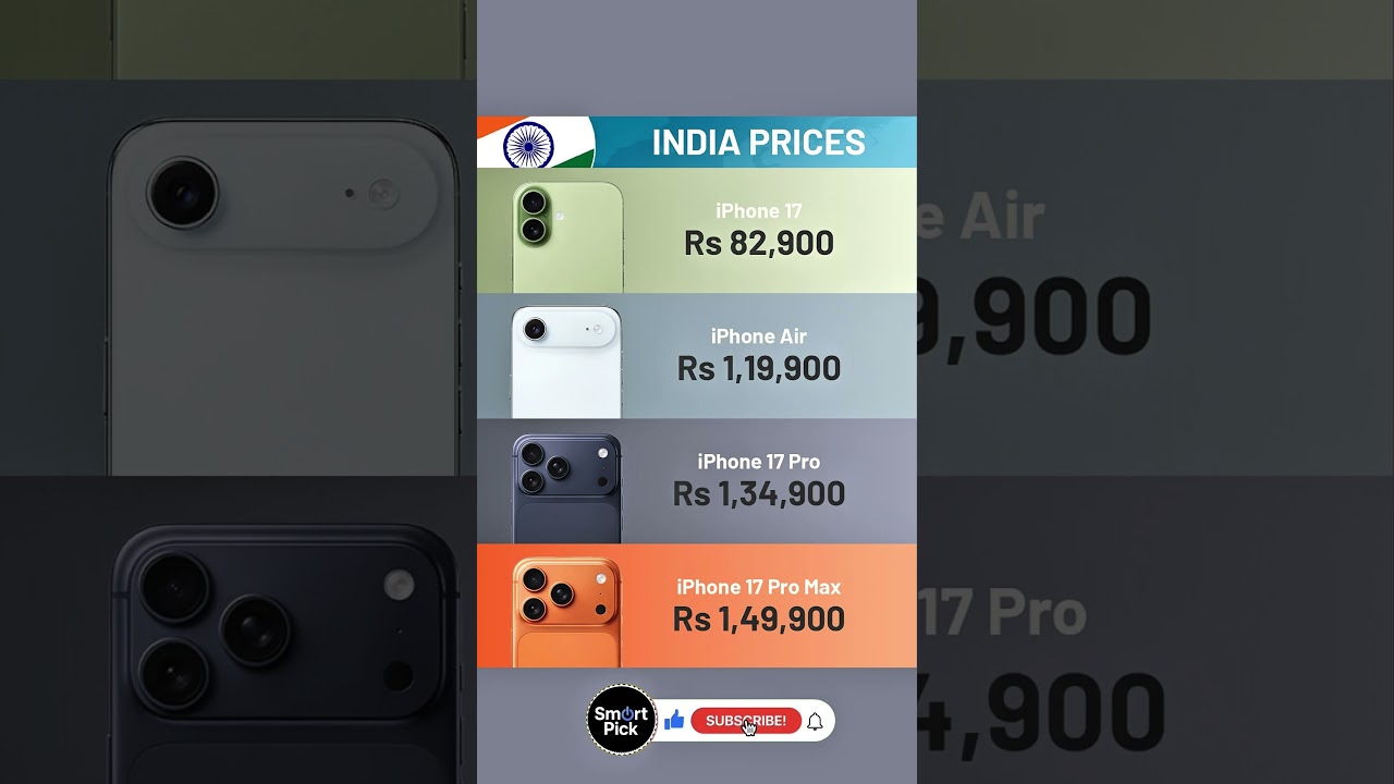 iPhone 17 Series Price in India: Models & Variants π±