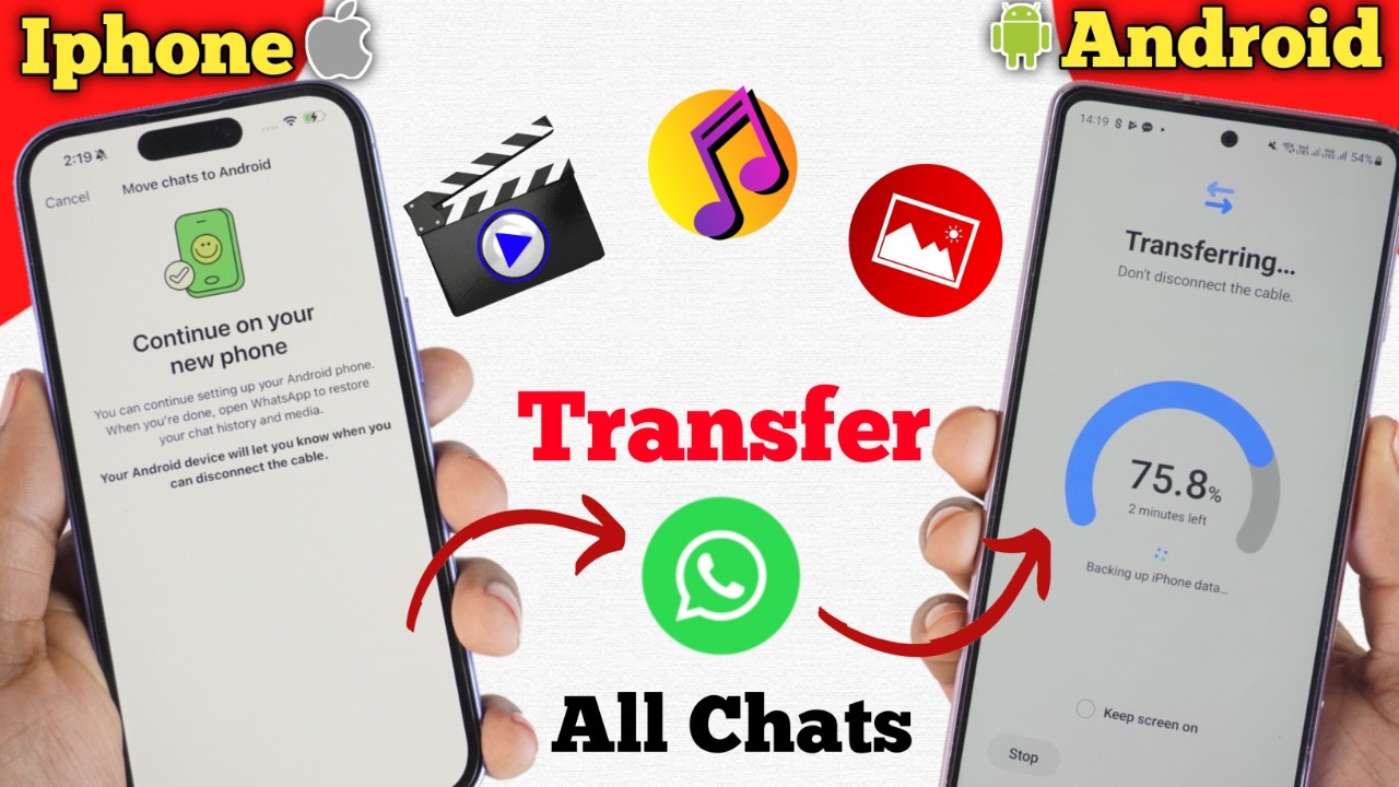 Transfer WhatsApp Data from iPhone to Android 📱