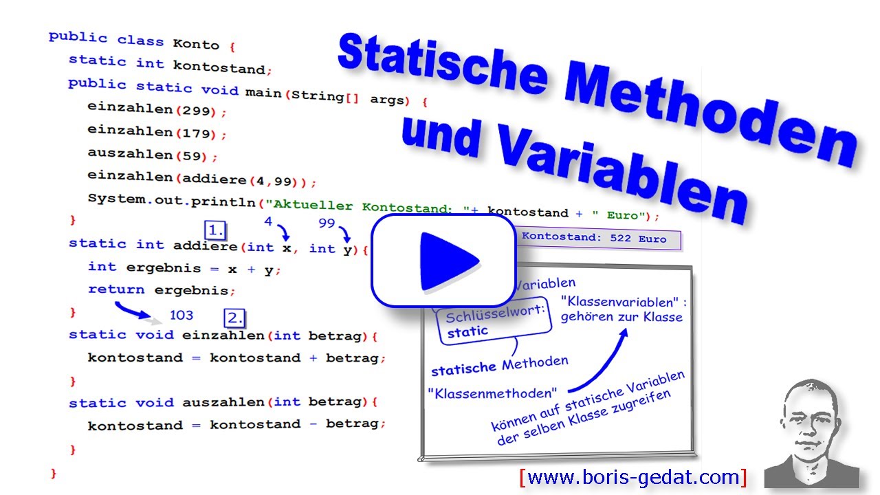 Statische Methoden & Variablen in Java 🖥️