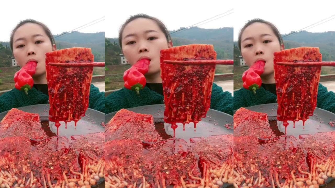 Chinese Mukbang ASMR: Satisfying Noodle & Pork Belly Feast π