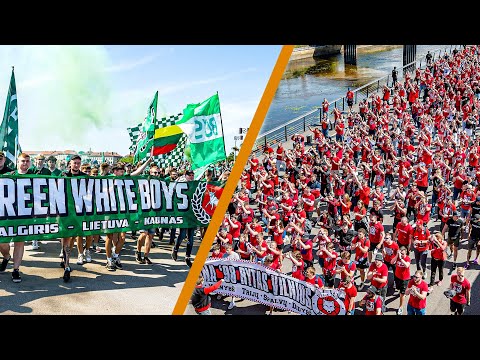 Prieš lemiamą LKL finalo dvikovą – komandų fanų eisenos 🔥