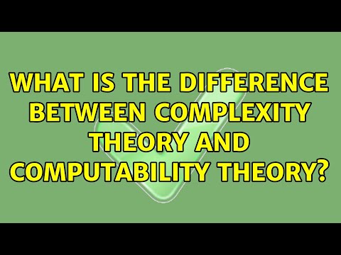 What is the difference between complexity theory and computability theory? (2 Solutions!!)