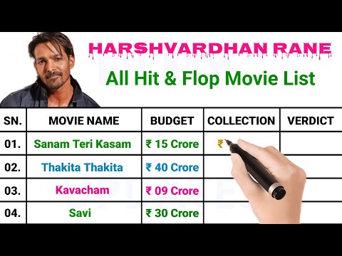 Harshvardhan Rane All Hit and Flop Movies List ll Sanam Teri Kasam Box Office Collection