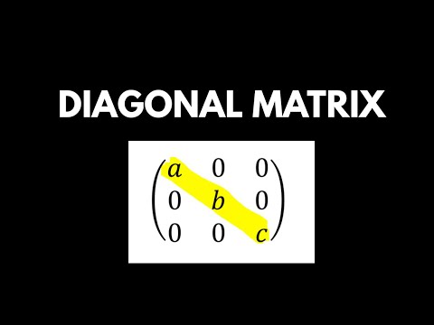 What is a Diagonal matrix? Types of matrix