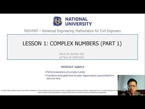 Advanced Mathematics - Complex Numbers (Part 1)