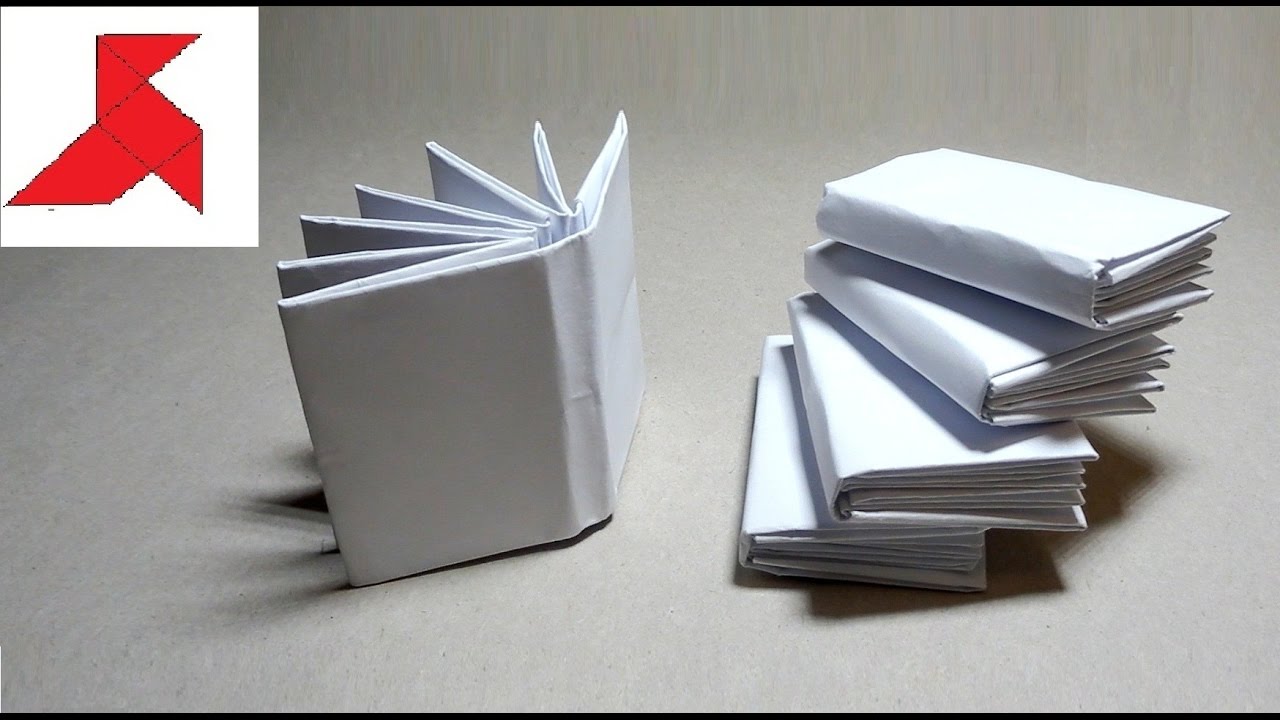 DIY Mini Book from A4 Paper in 9 Minutes 📗
