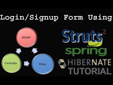 Login, Signup form using MVC Frameworks like Struts + Spring + Hibernate + Tiles In Eclipse IDE