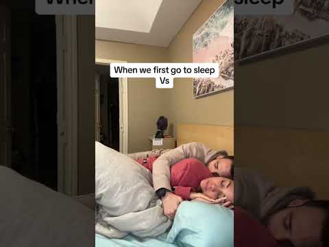 When we first go to sleep cuddling vs The middle of the night #shorts
