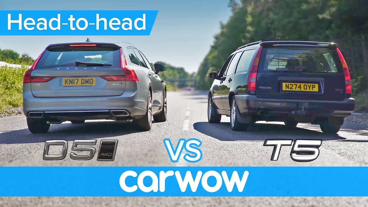 New Diesel vs Old Petrol Drag Race: Volvo V90 D5 vs 850 T5 🚗