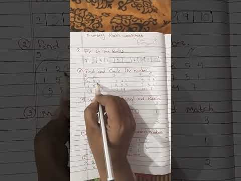 Nursery Math Worksheet