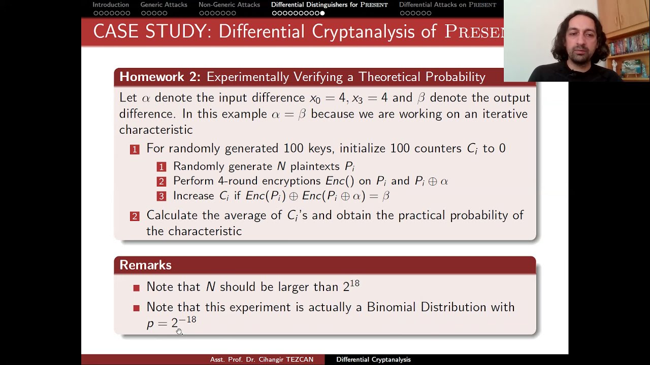 Cryptanalysis 6.5: Testing Theoretical Distinguisher in Practice π