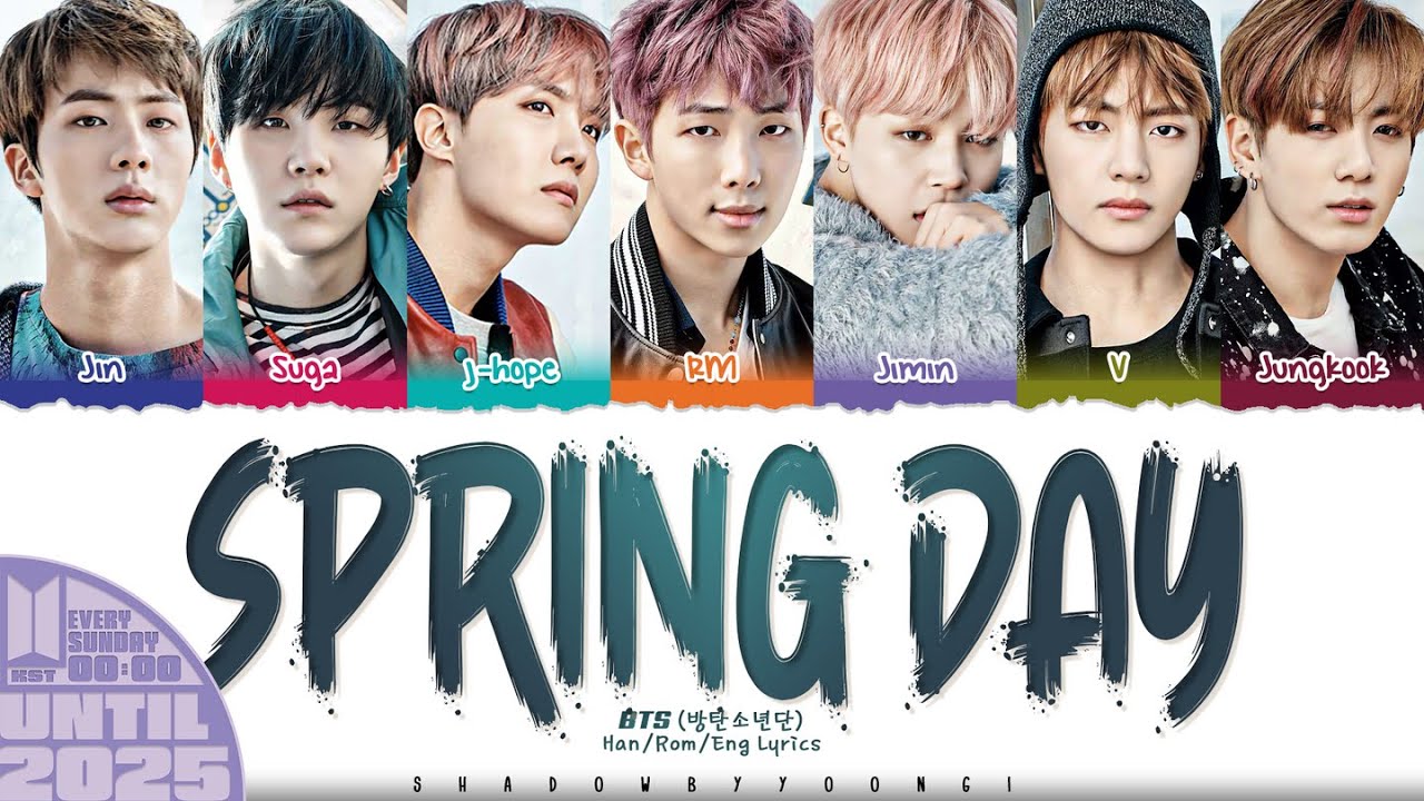 BTS (방탄소년단) 'SPRING DAY' Lyrics [Color Coded Han_Rom_Eng] | UNTIL 2025 #11