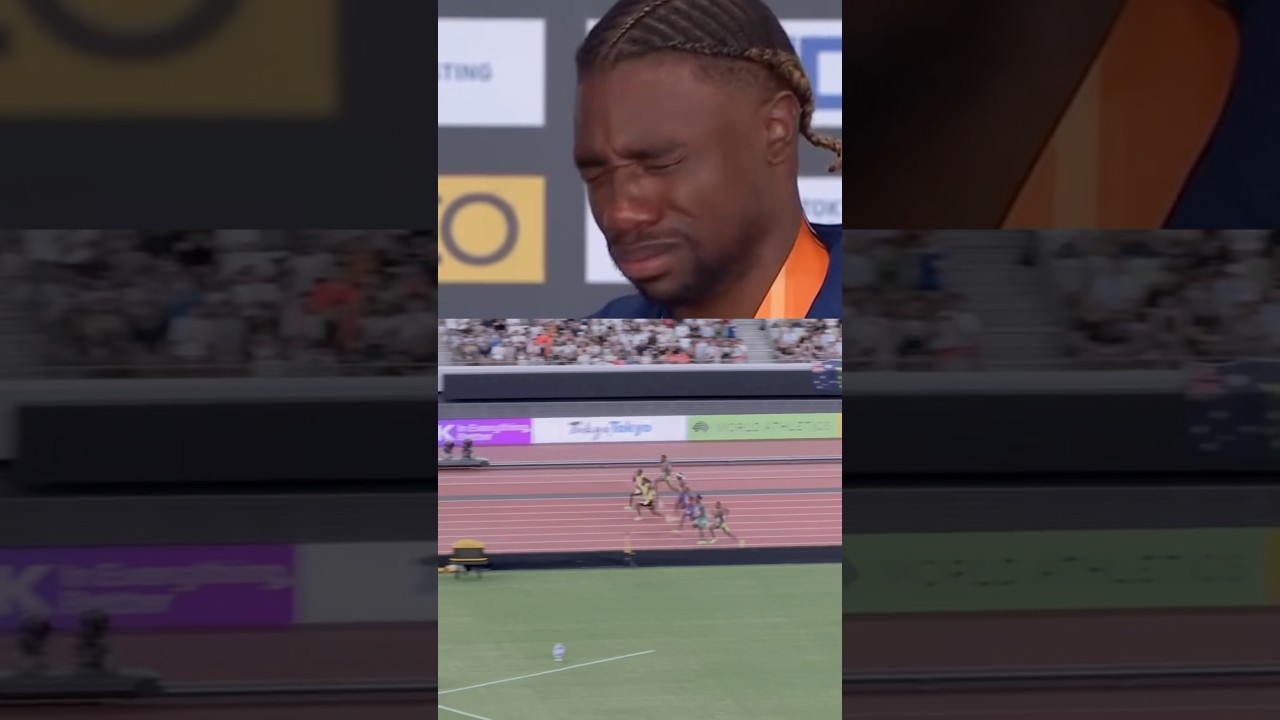 Noah Lyles Emotional Reaction as Oblique Seville Wins 100m Final