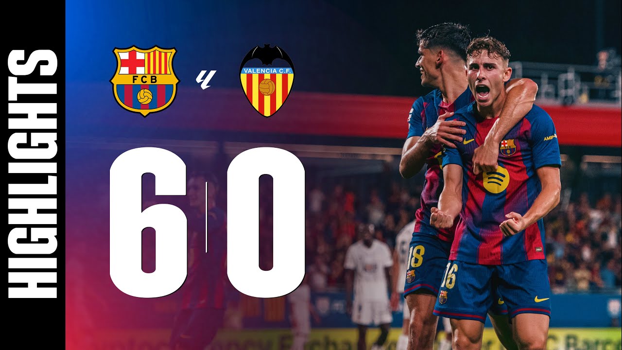 FC Barcelona Dominates Valencia 6-0 | La Liga 2025/26 Match Highlights 🔵🔴