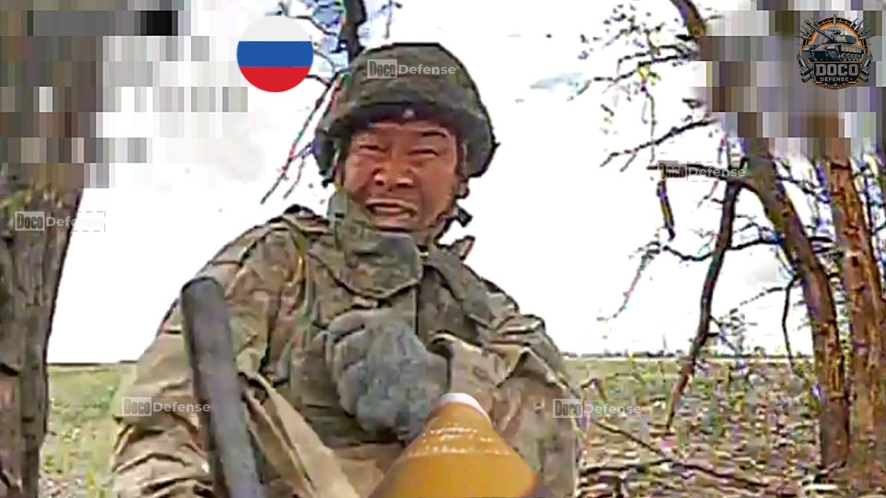 Ukrainian FPV Drone Identifies Russian Soldiers on Battlefield