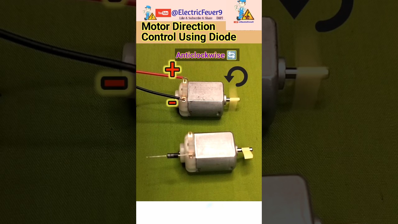 Simple Diode-Based DC Motor Direction Control 🚗