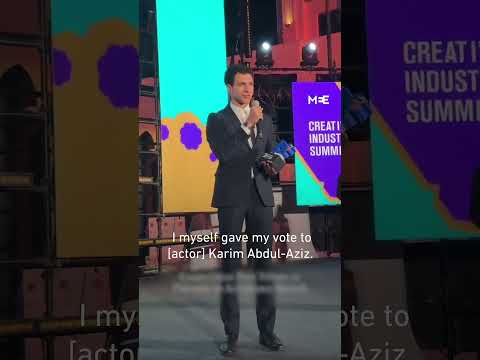 Egyptian actor Essam Omar pays tribute to Palestine in acceptance speech