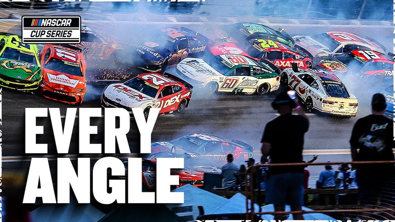 Complete Replays of the 22-Car Crash at Atlanta | 2025 NASCAR Cup Series 🚗