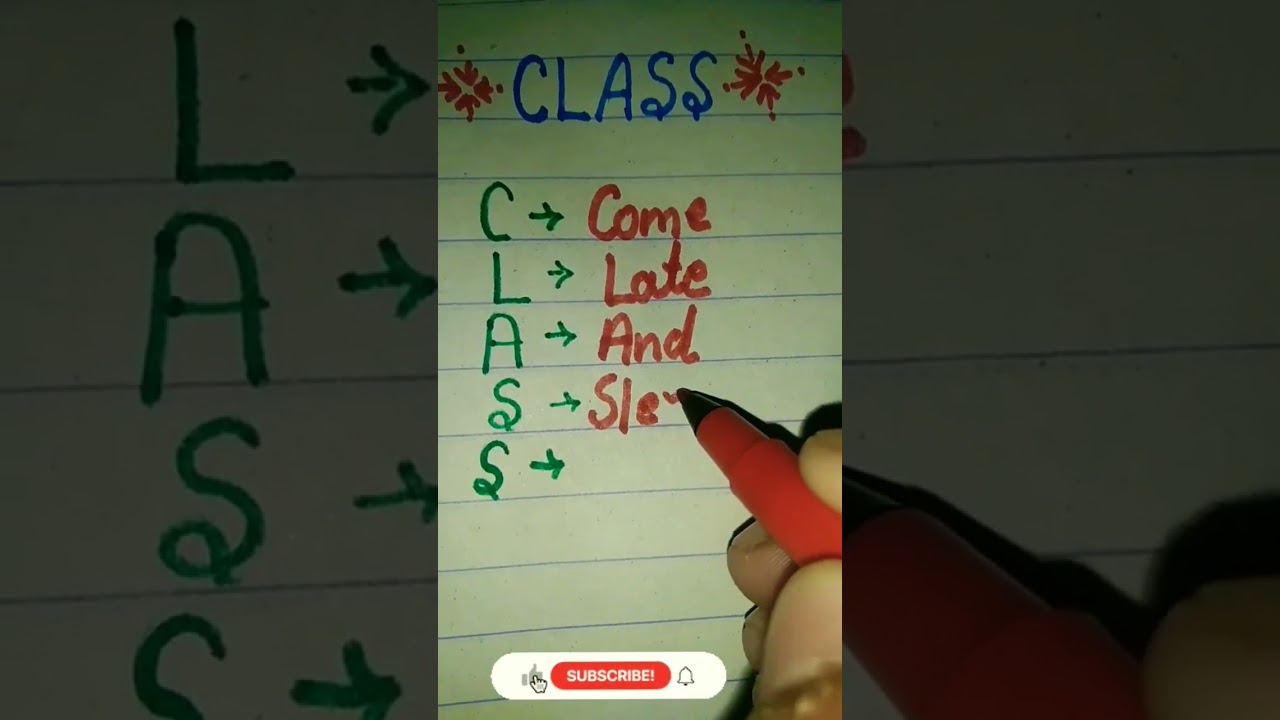 Class का Full Form 🔥 | Short & Viral