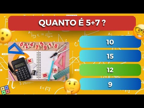 Você é bom de calculo? QUIZ MATEMÁTICA! Soma e Subtração #matemática