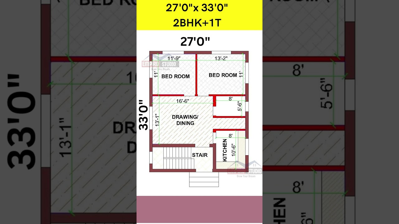 27x33 house plan, 27 by 33 makan ka naksha, 27*33 home plan, 891 sqft #shorts #homeplan #houseplan
