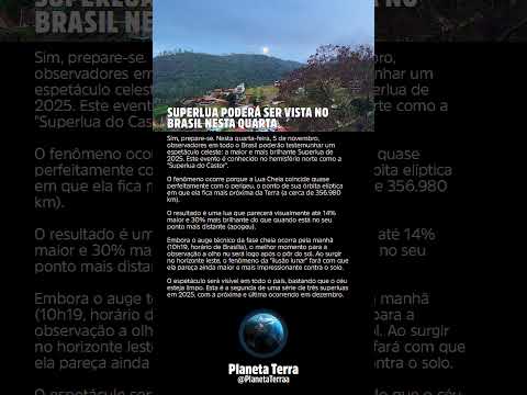 Superlua poderá ser vista no Brasil nesta quarta #astronomia #universo