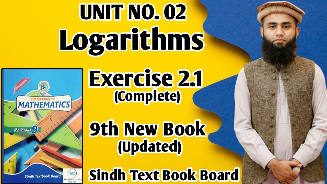 Class 9 Logarithm Exercise 2.1 (Sindh Board) 📘