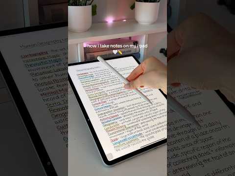 how i take notes on my i pad✍️🤍✏️#notes #study #ipad #student #applepencil #explore #viralshorts