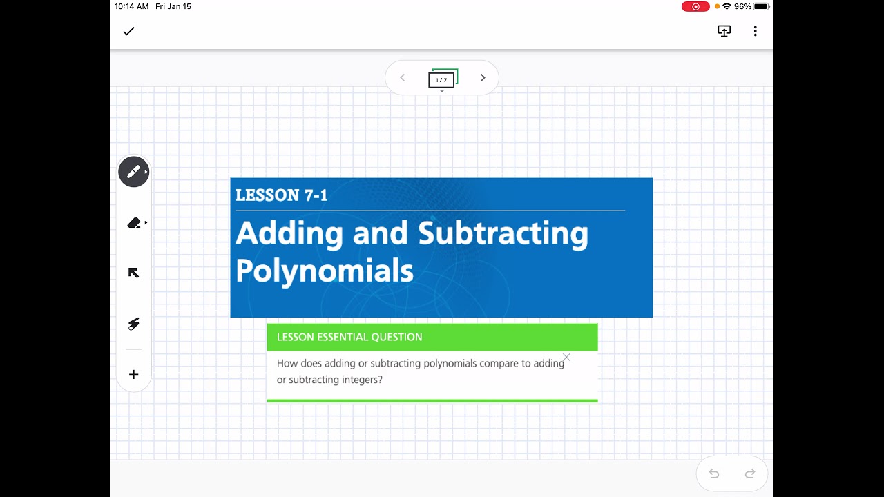 Algebra 1: Adding & Subtracting Polynomials ✏️