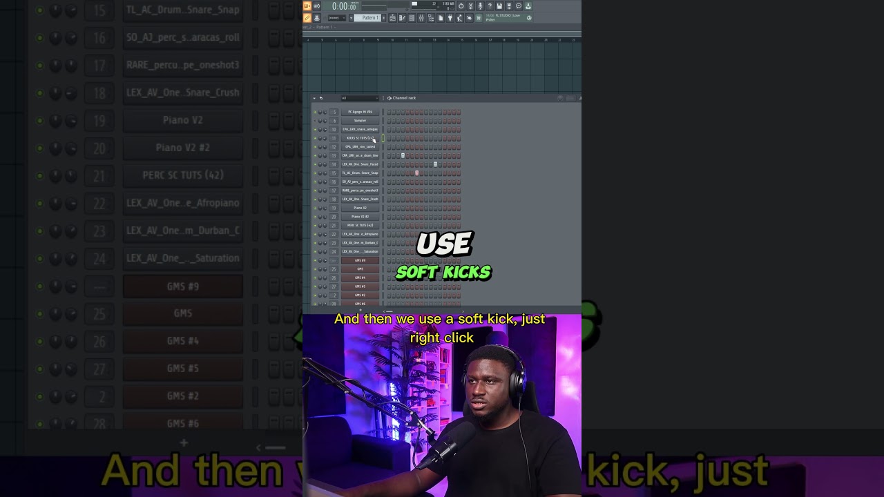 Amapiano Drum Pattern in FL Studio 2023 ๐ต