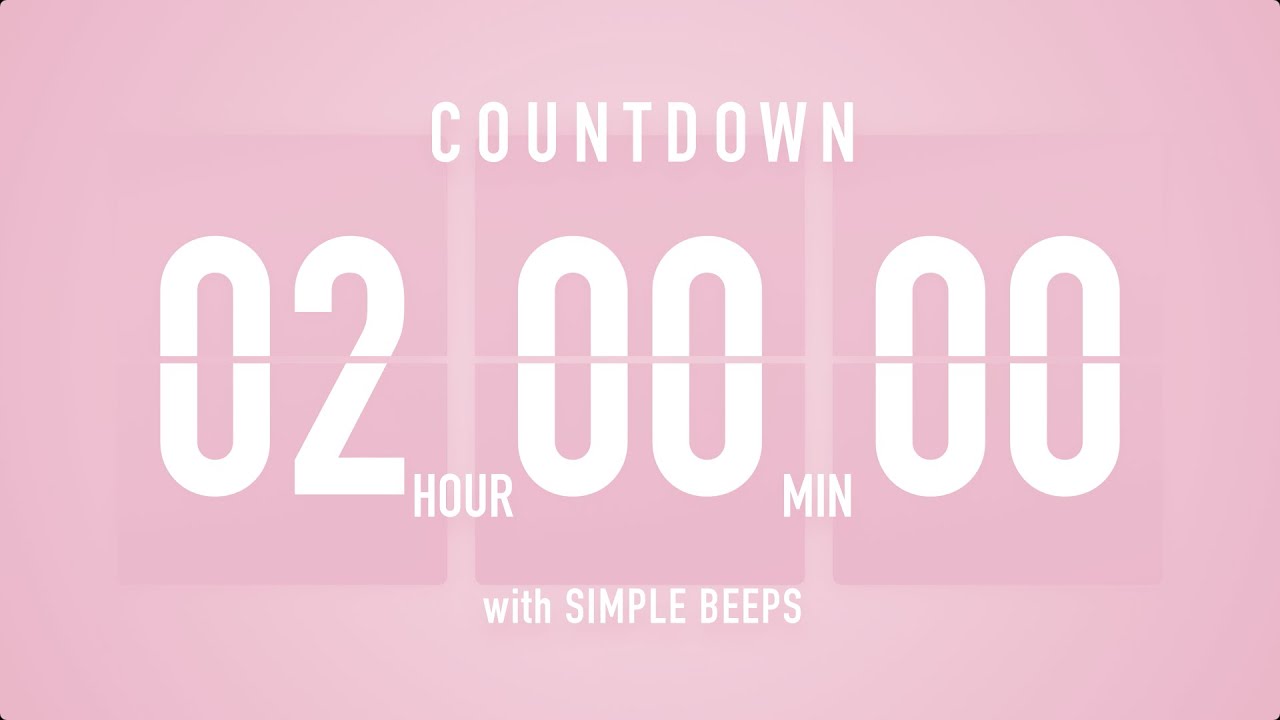 2-Hour Flip Countdown Timer with Beeps ⏰