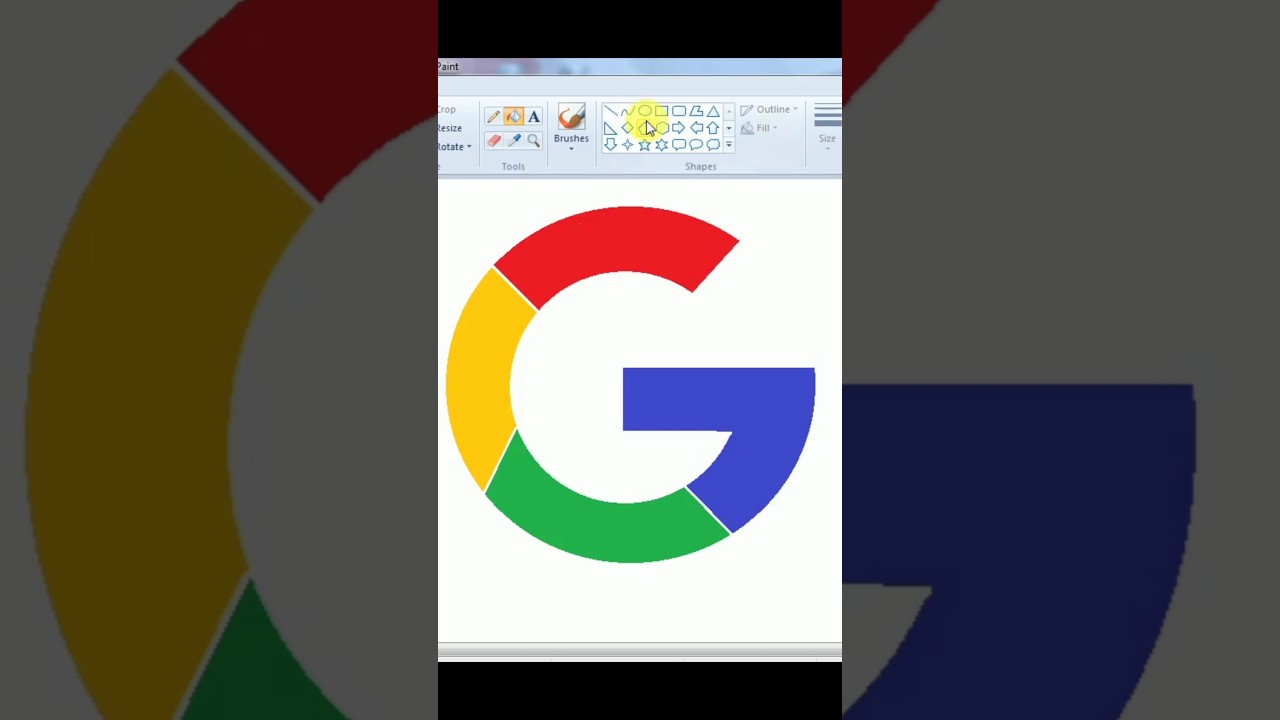 Draw Google Logo in MS Paint 🎨